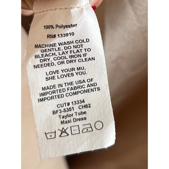 Show Me Your Mumu Taylor Tube Maxi Dress in Champagne Luxe Satin L - Picture 5 of 6